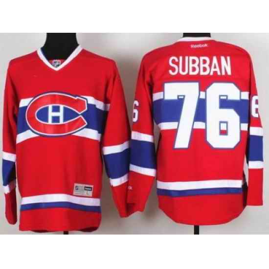Montreal Canadiens 76 P.K. Subban Red NHL Hockey Jerseys